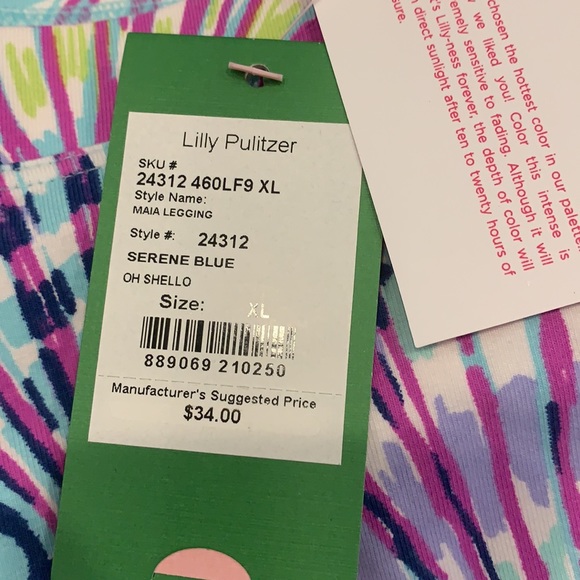 NWT Lilly Pulitzer Girls Leggings Size XL (12-14) - Picture 3 of 5